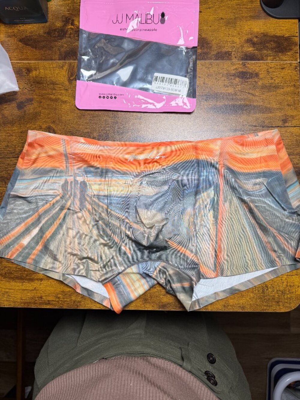 JJ Malibu Come-Over Silky Seamless Boxer Briefs - Scream